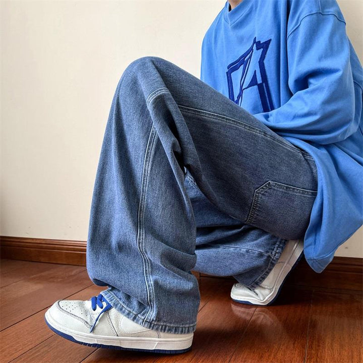 Levoire | Pantalon À Jambes Droites Confort Intemporel Et Design Élégant Bleu