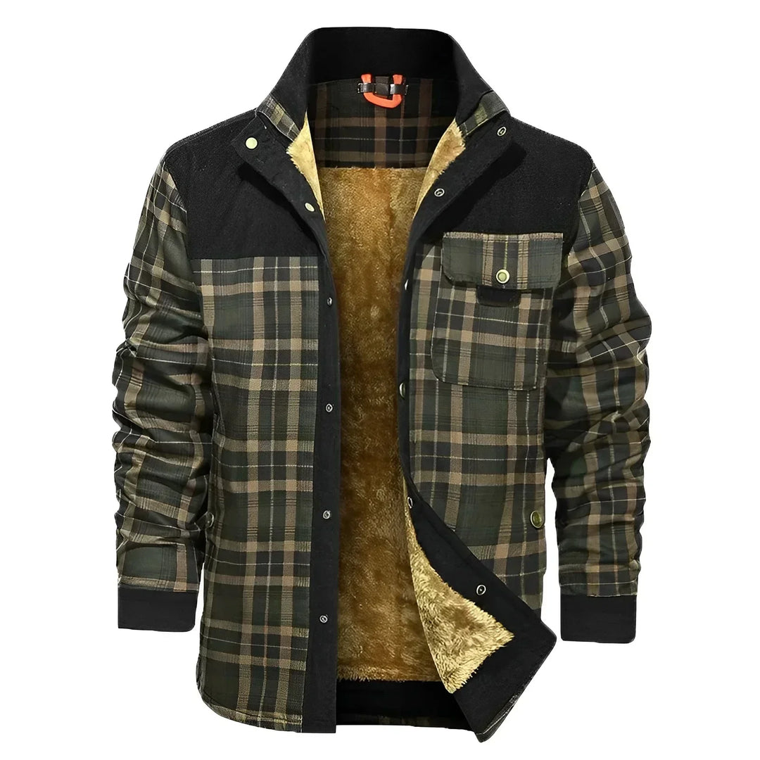 Levoire | Veste À Motifs Pour Hommes Noir Vert
