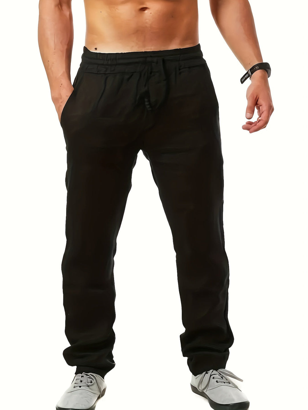 Levoire | Pantalons Décontractés Confortables Pour Hommes En Coton Noir