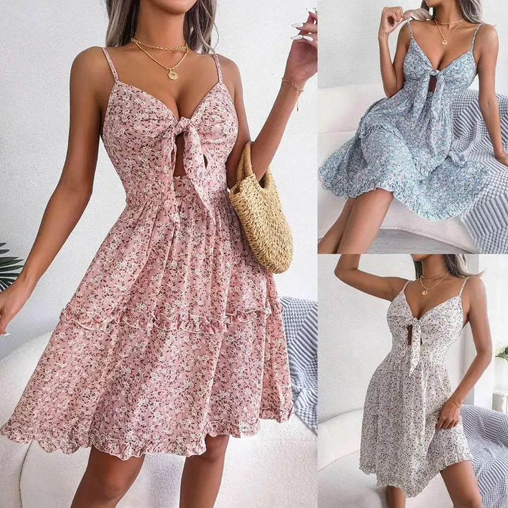 Levoire | Printemps Fleurs V-décolleté Robe