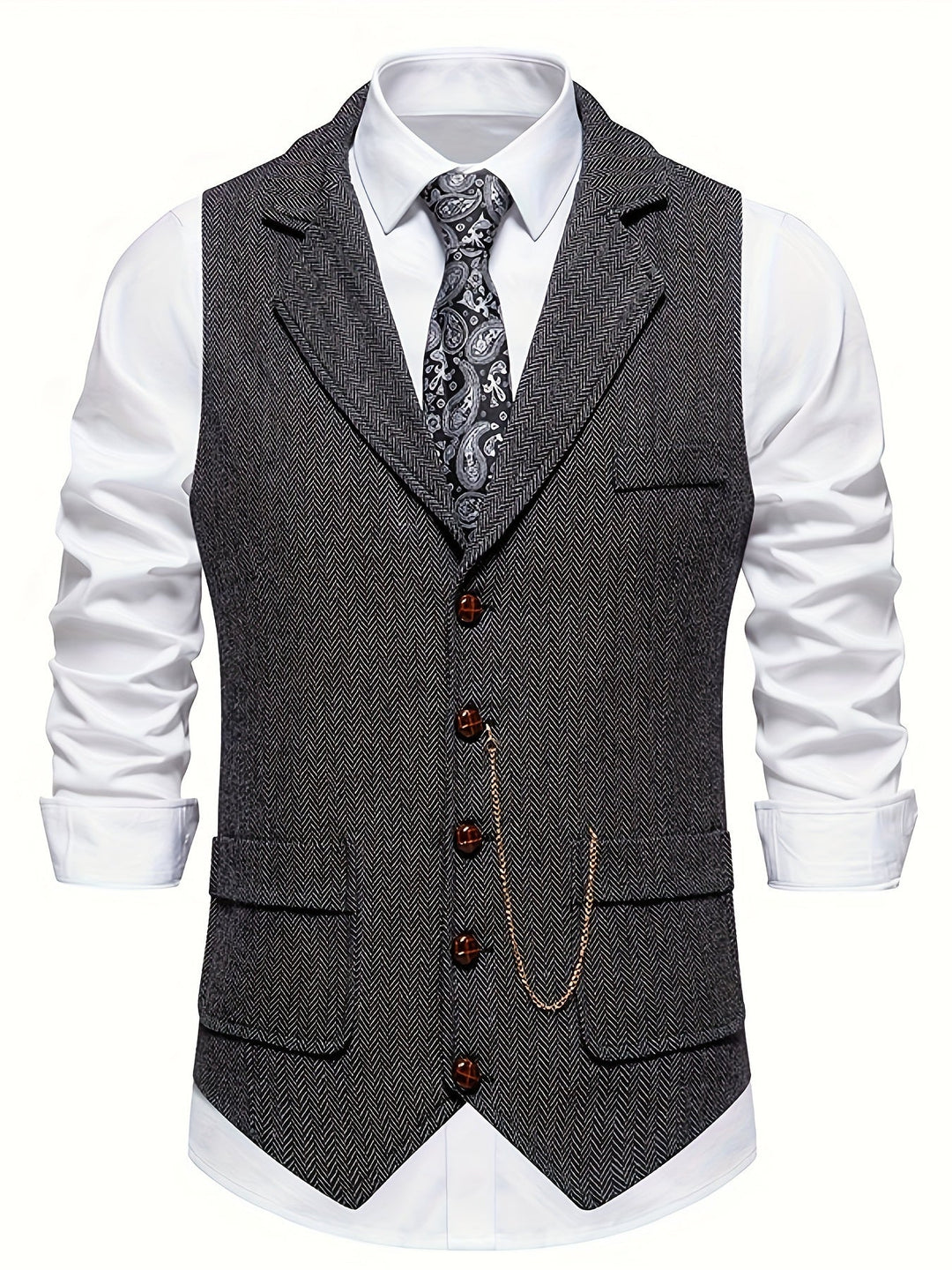 Levoire | Gilet Classique Pour Hommes Gris forcé