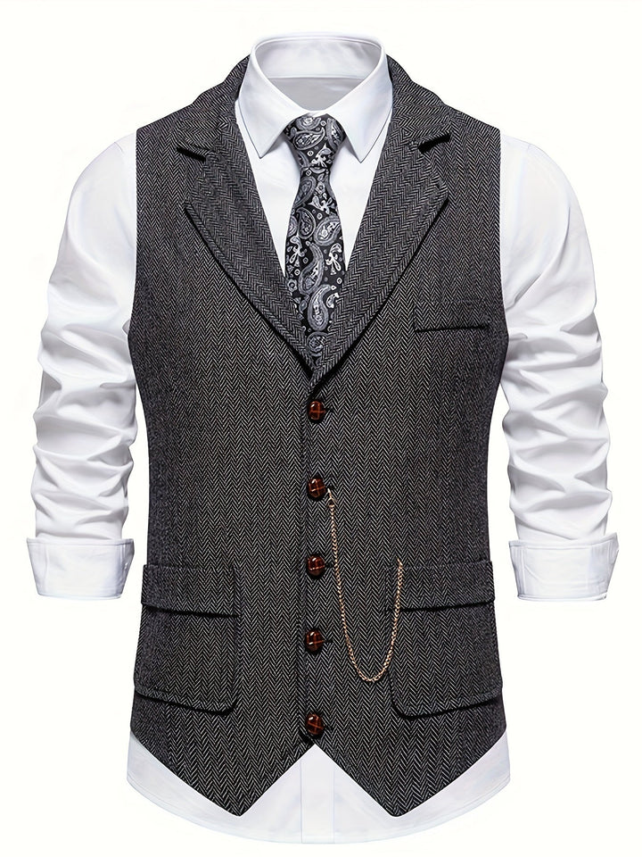 Levoire | Gilet Classique Pour Hommes Gris forcé