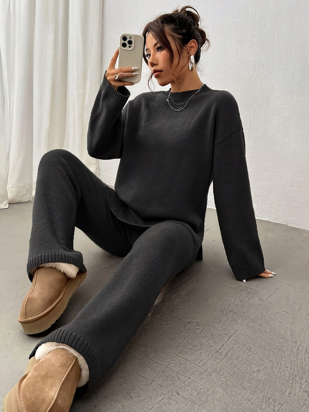 Levoire | Ensemble en tricot côtelé