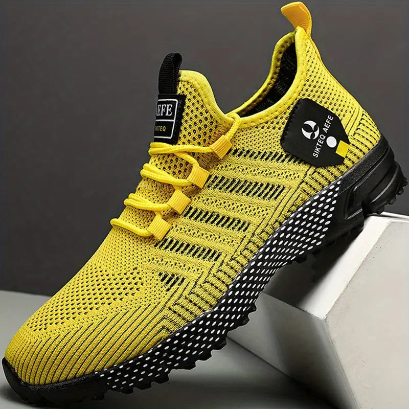 Levoire | Lettsugede Sklirunner Chaussures Respirantes Avec Un Ajustement Élastique Gul