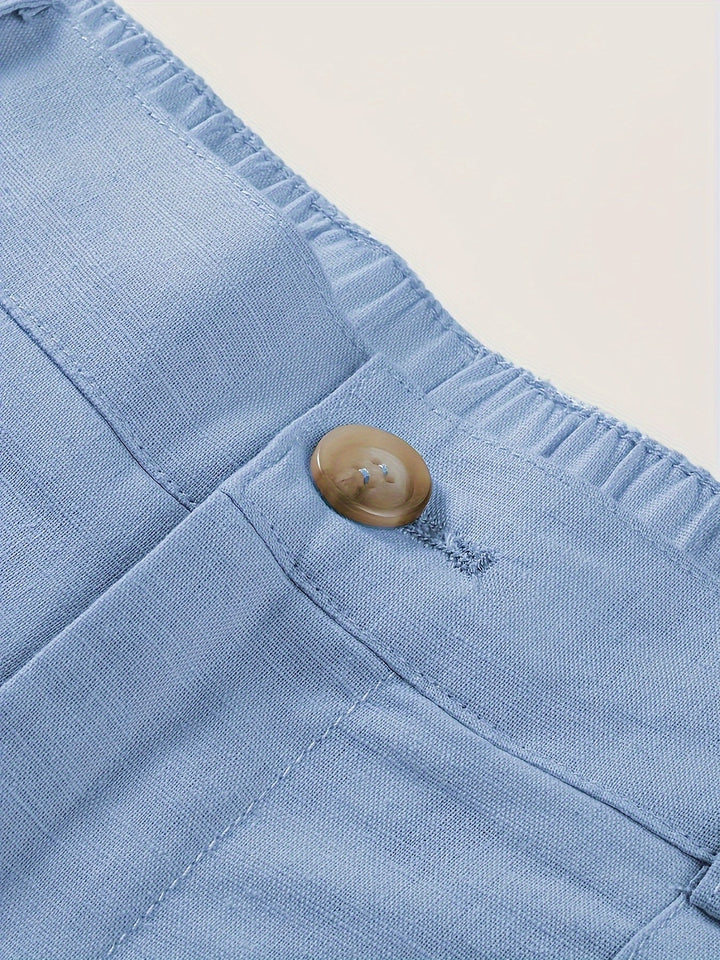 Levoire | Pantalons Cargo Doux En Mélange De Coton Et Lin