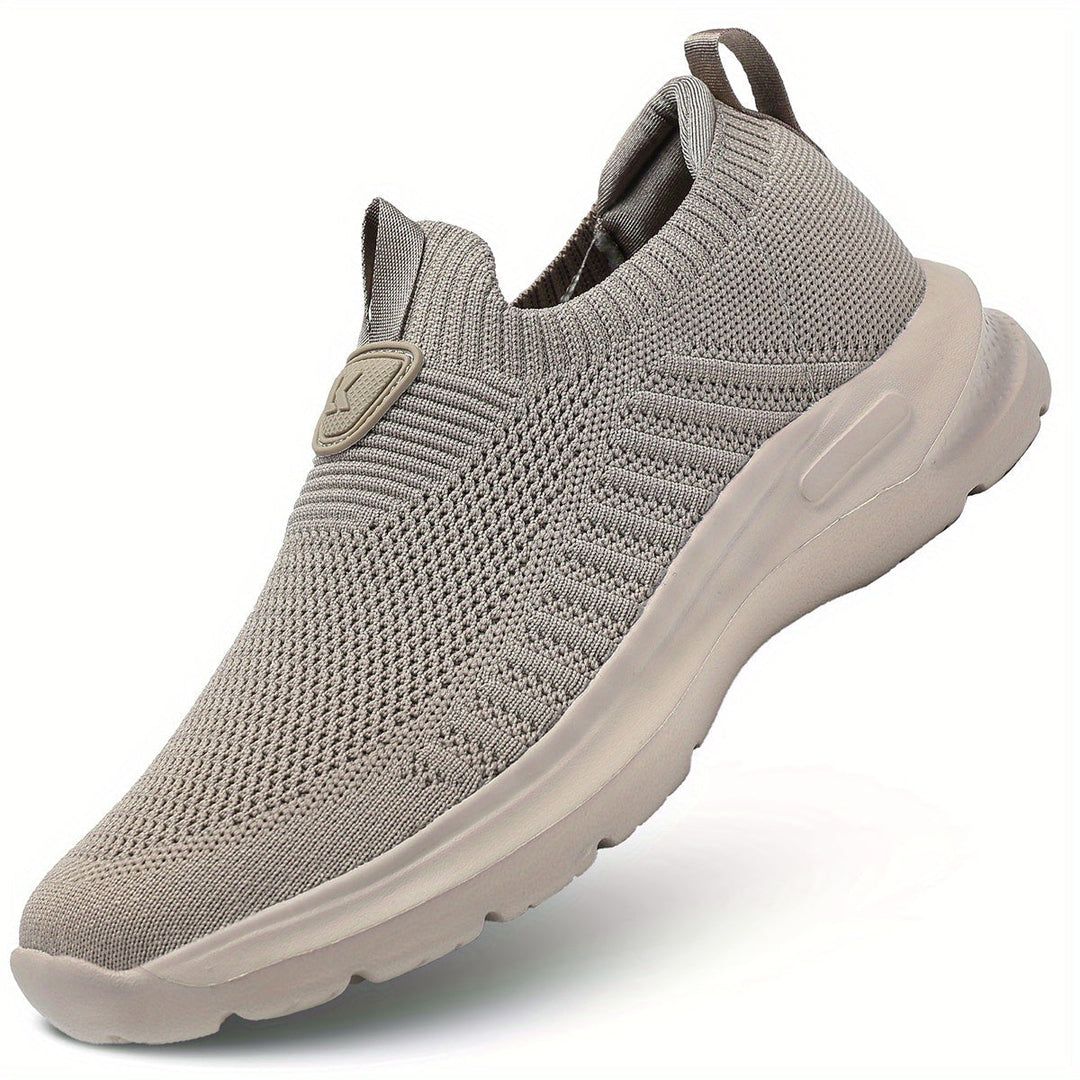 Levoire | Baskets De Course Pour Hommes À Enfiler Avec Semelle Antidérapante Khaki CN45(EU45)