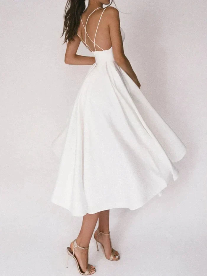Levoire | Robe à lanières élégante pour femme Blanc