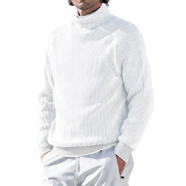 Levoire | Pull Col Roulé Élégance Blanc