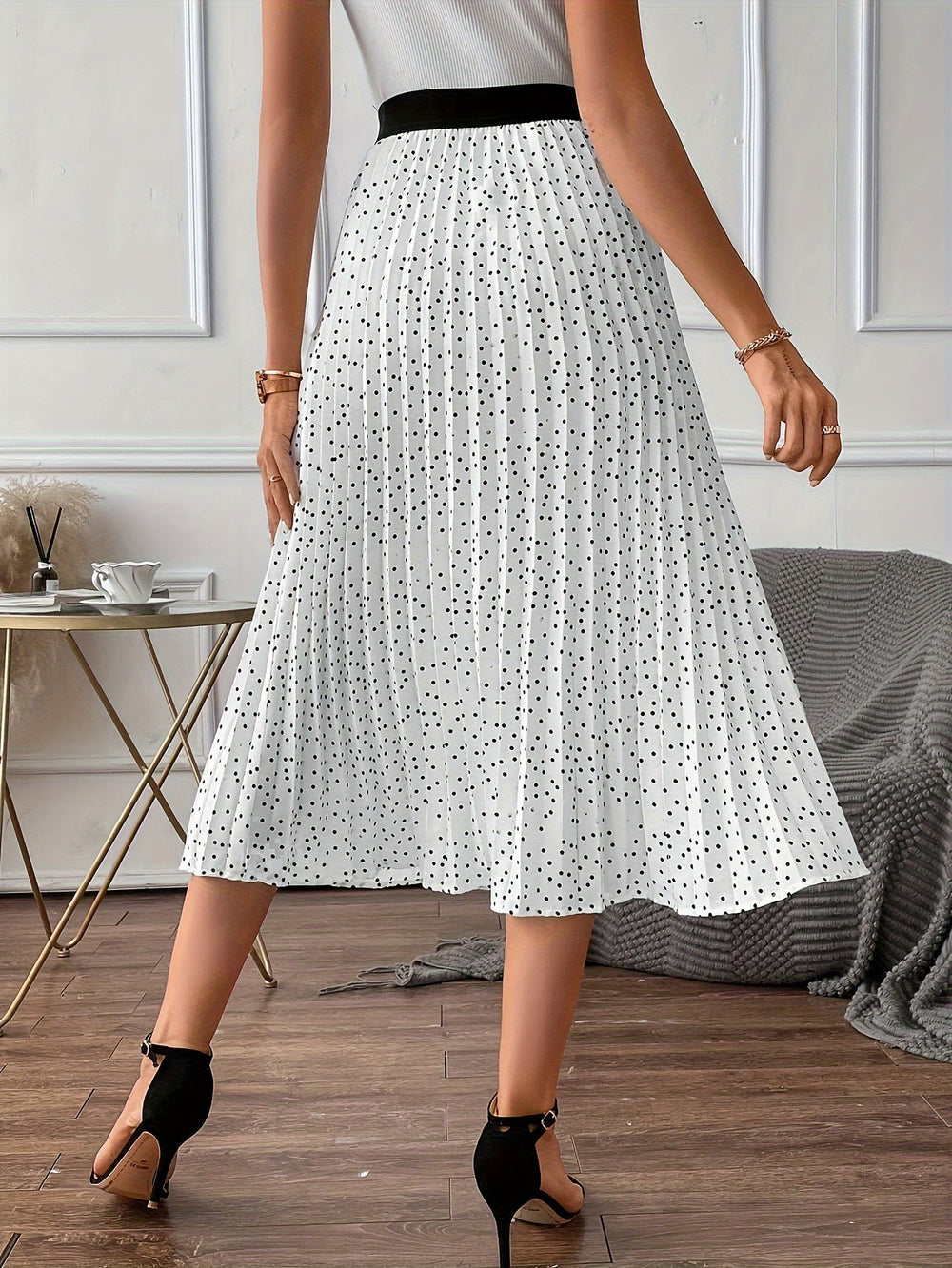Levoire | Jupe Midi Tombante Avec Volants Et Taille Haute