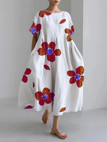 Levoire | Casual Floral Robe femme col rond