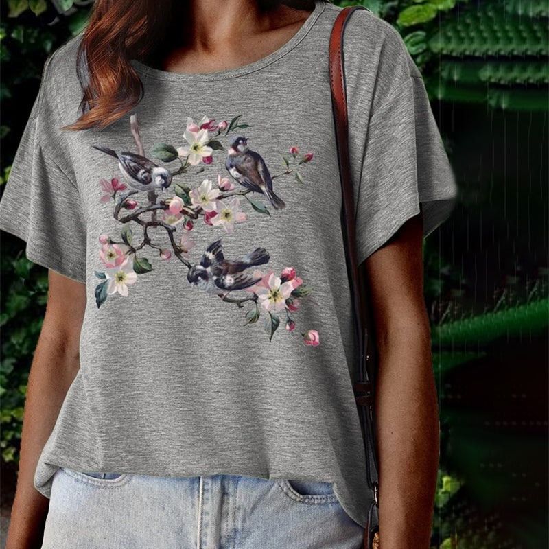 Levoire | T-Shirt Avec Motif Floral Et Animal