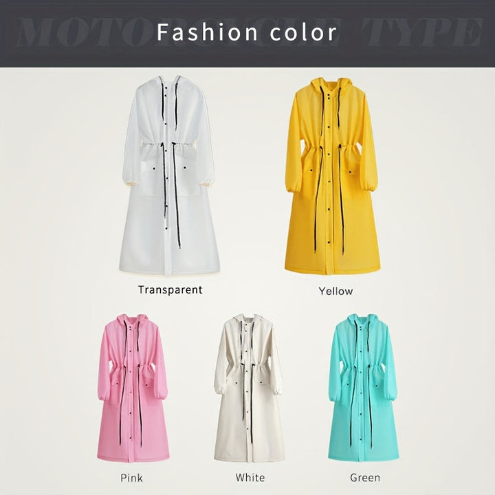 Levoire | Imperméable Femme Long Capuchon De Pluie Blanc