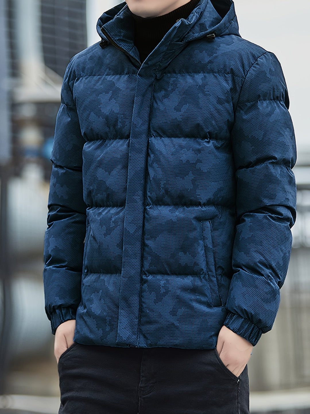 Levoire | Veste À Capuche, Manches Longues Et Poches Pratiques Bleu