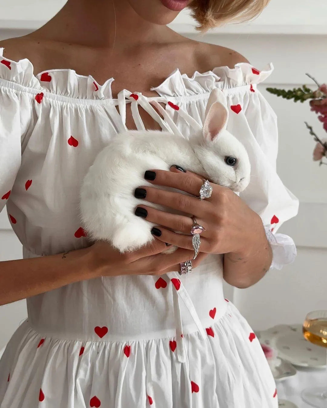 Levoire | Robe sexy avec un motif en forme de cœur et un design décolleté