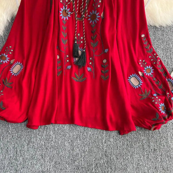 Levoire | Chemise à col rond pour femmes avec broderie