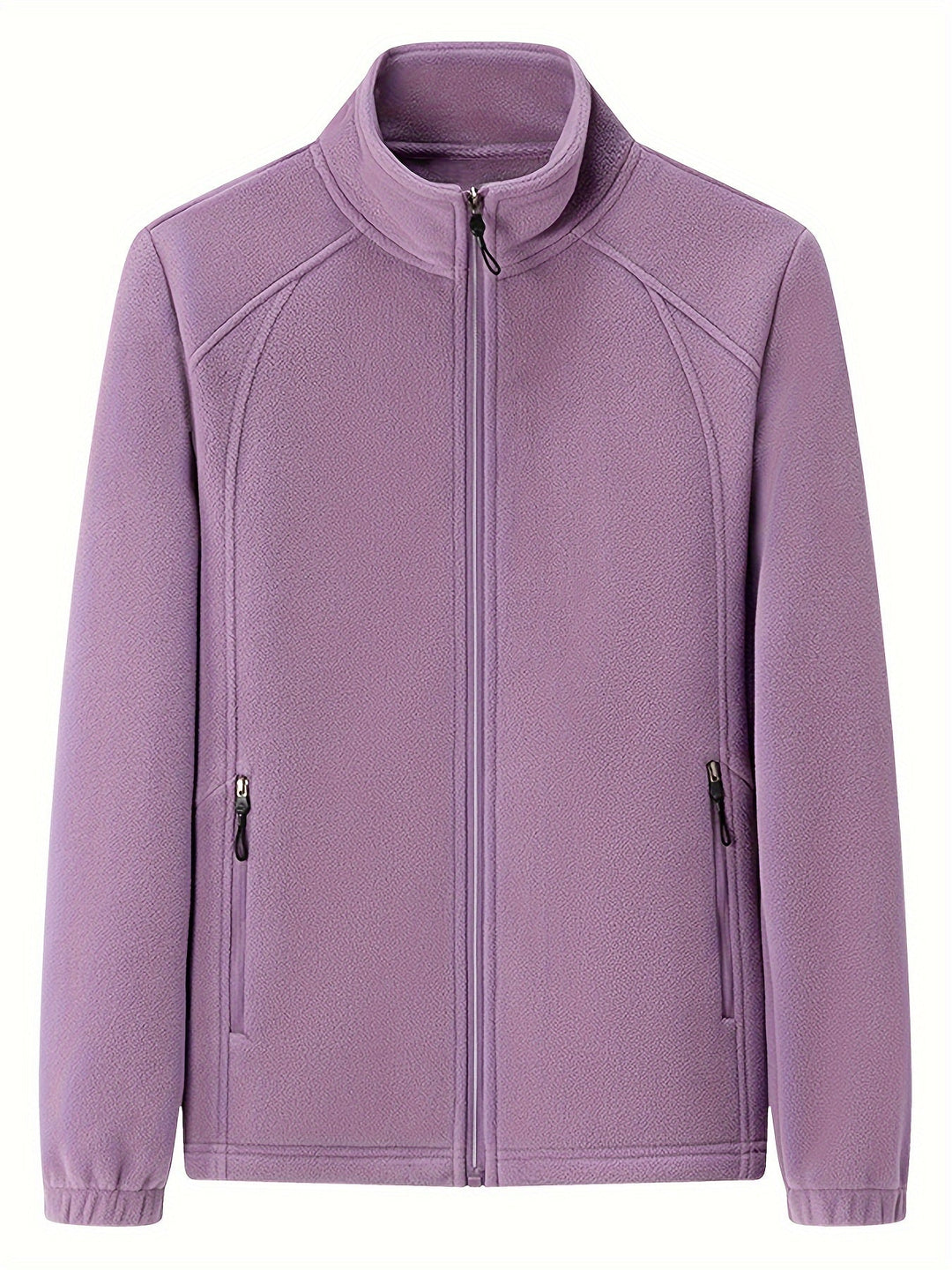 Levoire | Veste À Manches Longues Avec Col Montant En Douceur Avec Fermeture Éclair Lilas