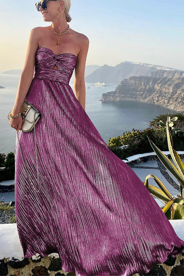 Levoire | Robe Élégante Et Brillante Avec Épaules Dénudées