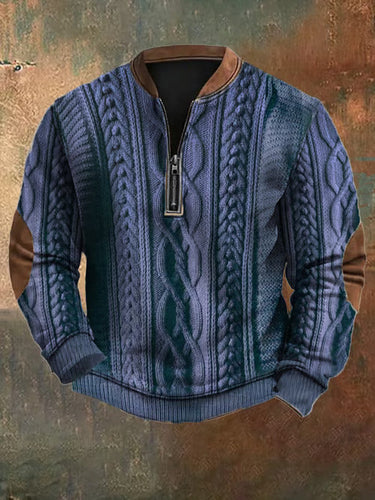 Levoire | Vintage Zippé Pull En Gros Tricot