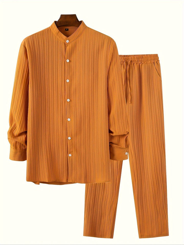 Levoire | T-Shirt À Manches Longues Unicolore Et Pantalons De Survêtement