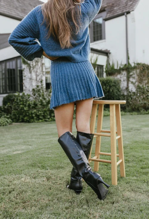 Levoire | Pull Plissé Élégant Et Jupe
