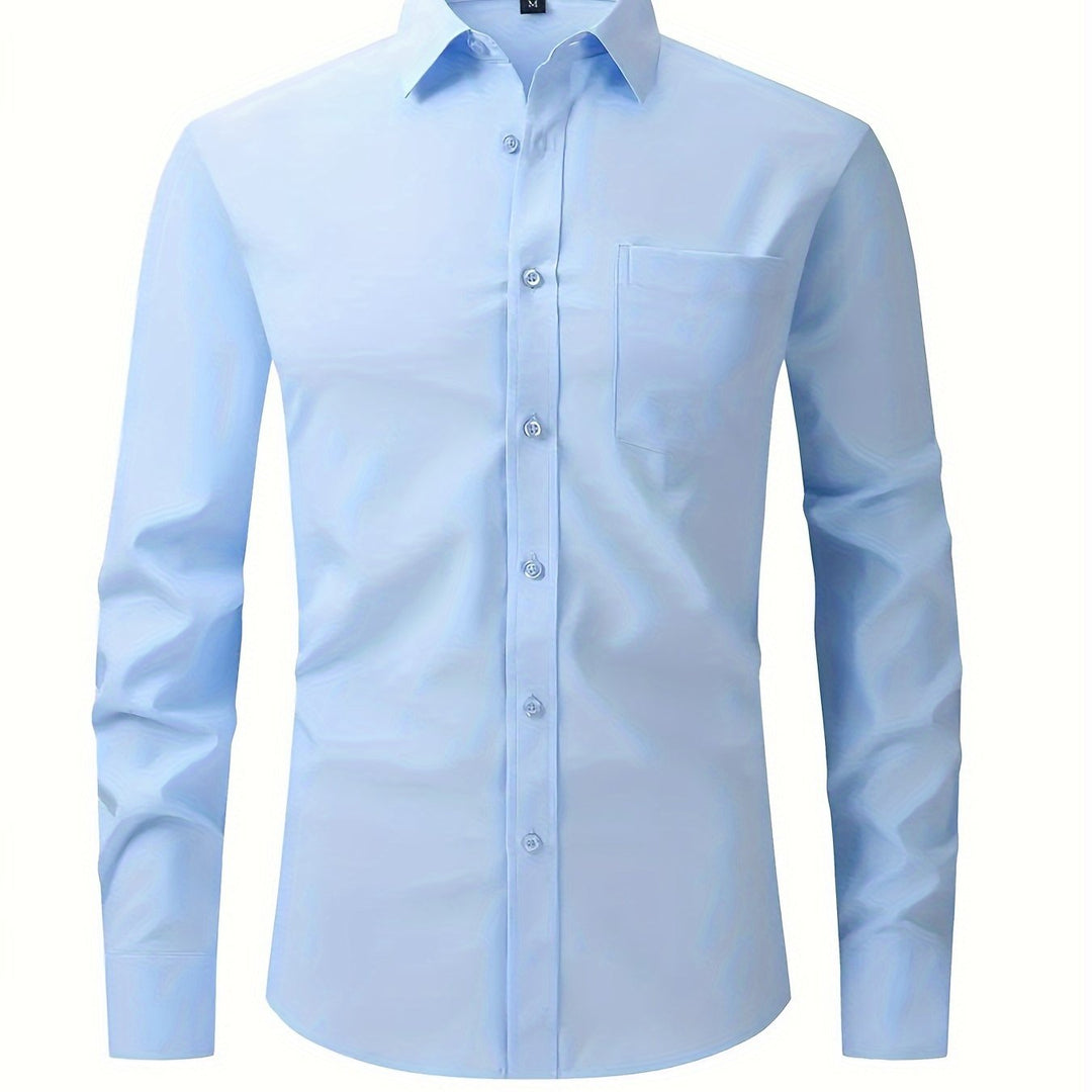 Levoire | Chemise Pour Homme Unie Avec Col Retourné