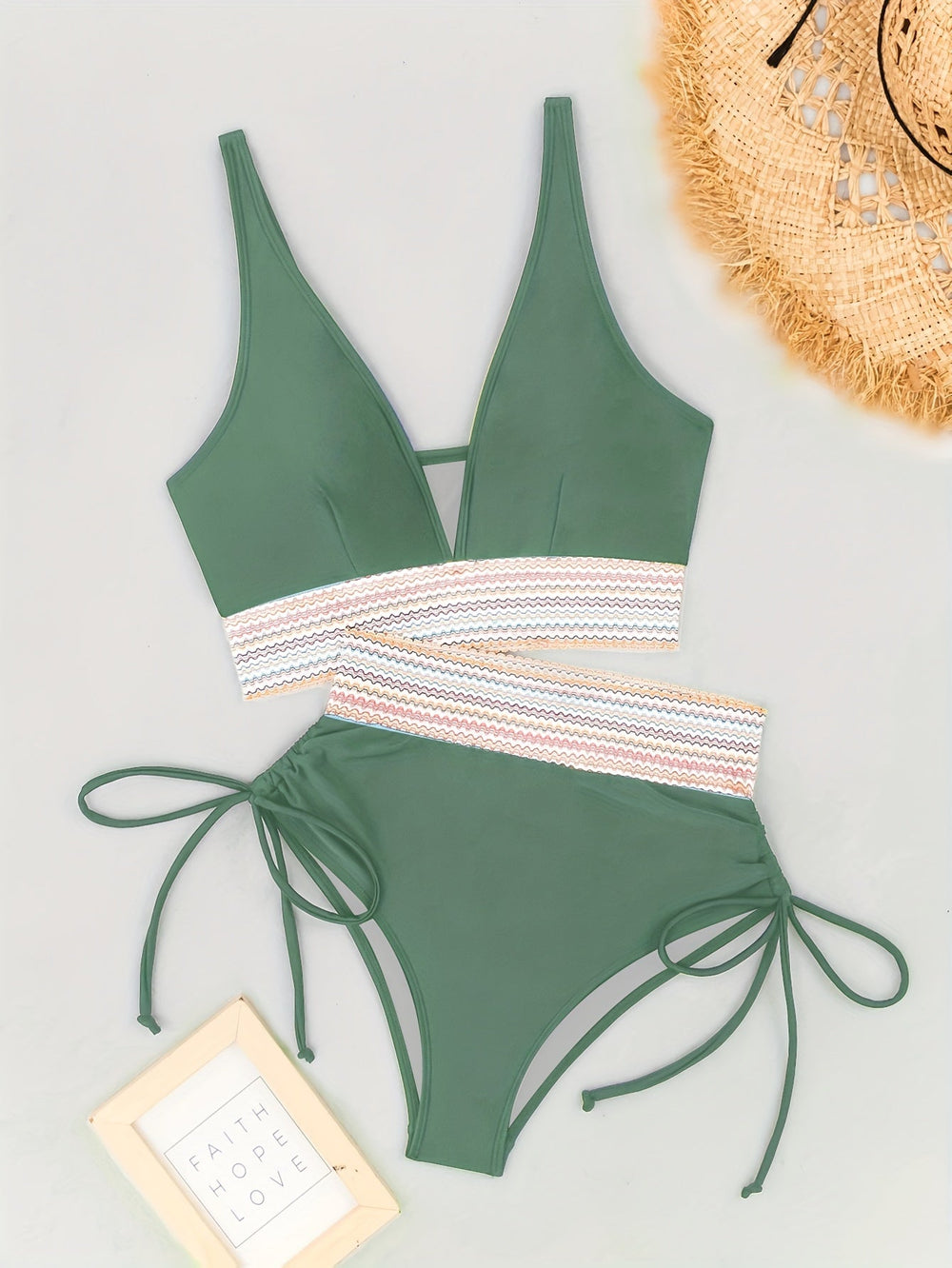 Levoire | Ensemble De Bikini Top V Décolleté Et Bas Taille Haute