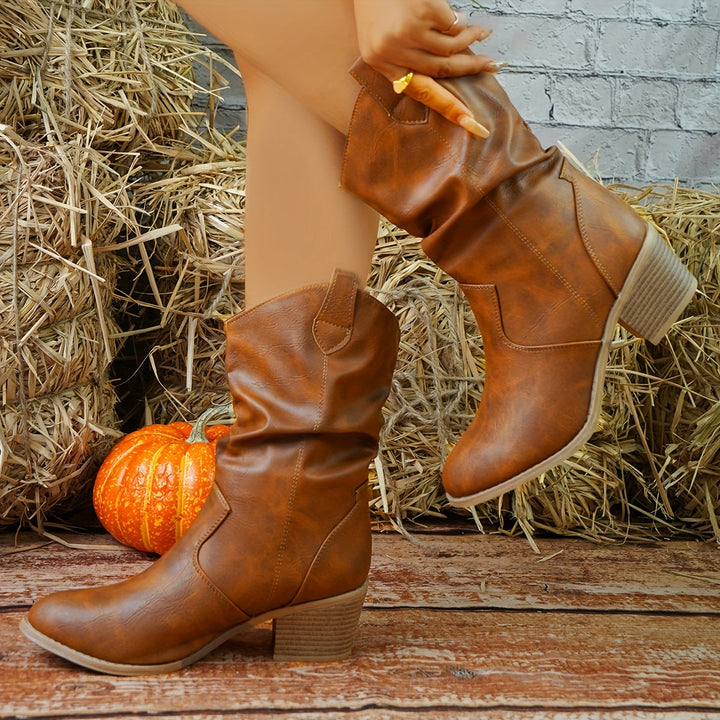 Levoire | Bottes De Cow-Boy Chunky À Talon Hellebraun-1