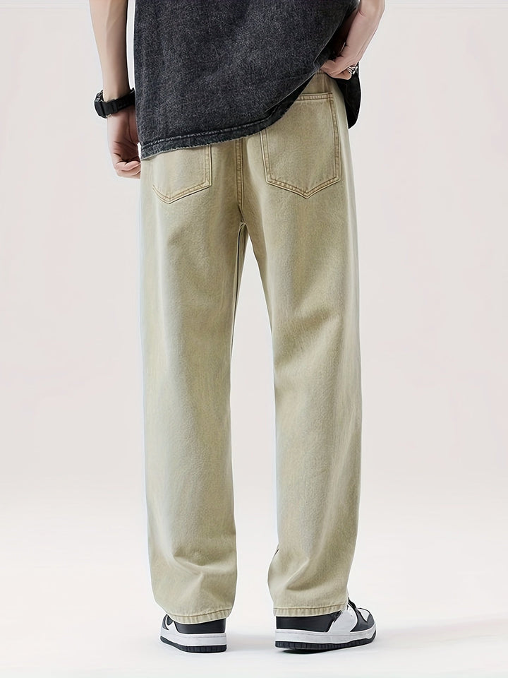 Levoire | Mélange De Coton Pantalon En Jean Décontracté Ample Style Urbain