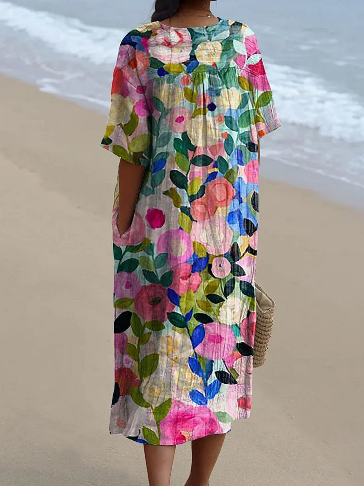 Levoire | fluide pour femme avec imprimé floral printanier coloré