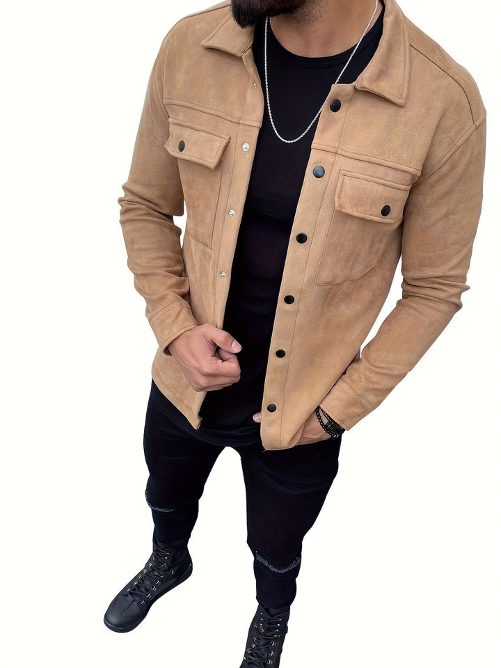 Levoire | Veste En Cuir Pu Pour Hommes Unie