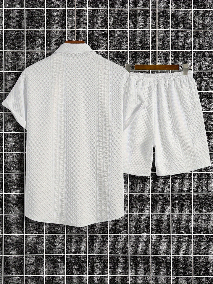 Levoire | Ensemble Uni En Maille À Carreaux En Coton De Cent