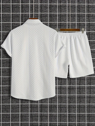 Levoire | Ensemble Uni En Maille À Carreaux En Coton De Cent