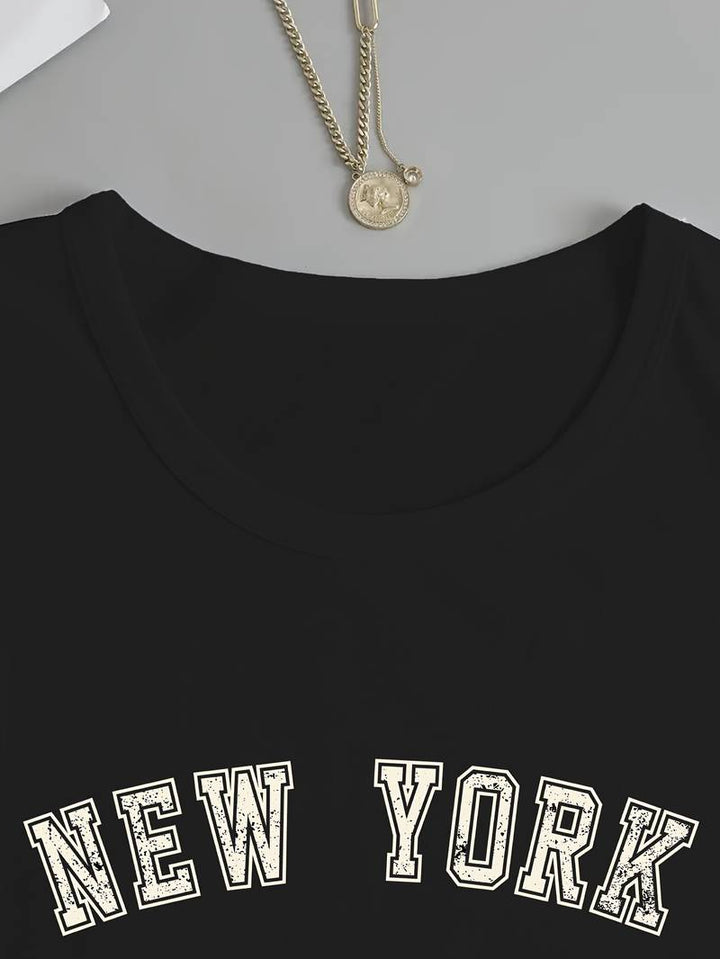 Levoire | T-Shirt À Col Rond Avec Impression New York
