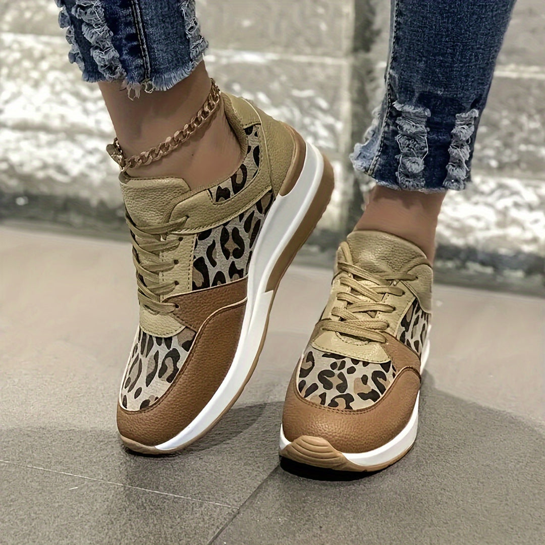 Levoire | Baskets Pour Femmes Avec Motifs Braun Léopard