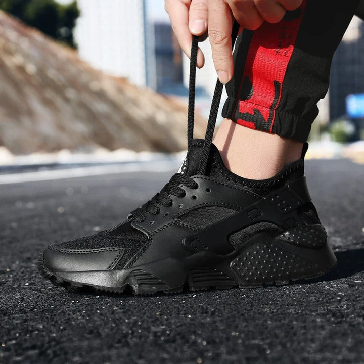 Levoire | Cuir Antidérapant Haute Respirant Baskets Homme Noir