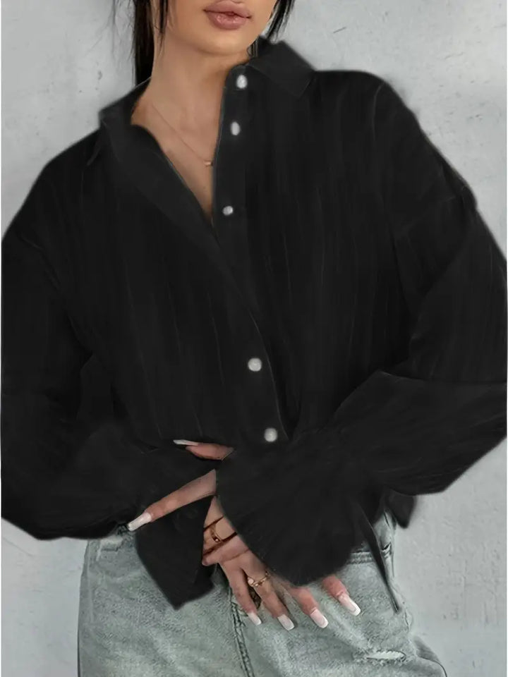 Levoire | Chic Et Élégant Chemise Intemporelle, Fines & Polyvalente Noir