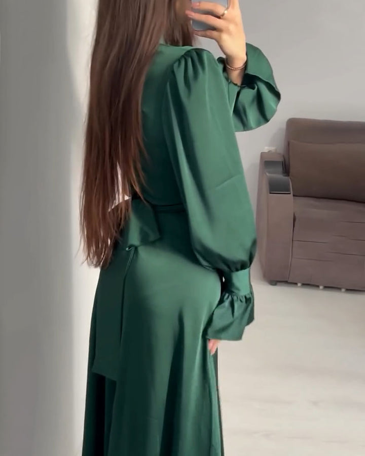 Levoire | Robe Élégante Avec Ceinture De Taille Nouée En Diagonale