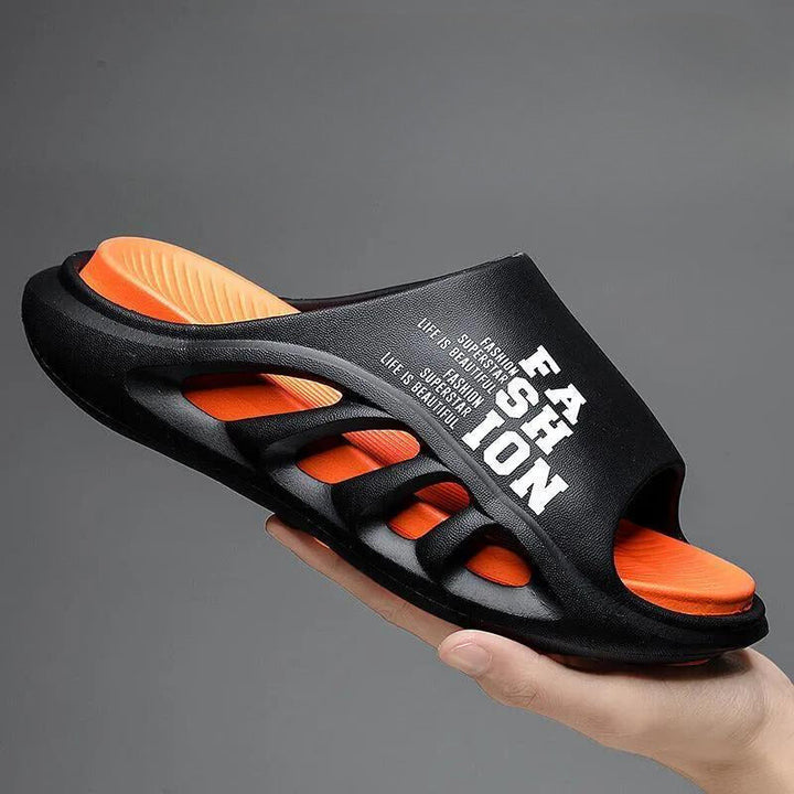 Levoire | Sandales de confort orthopédiques pour femmes Noir Orange