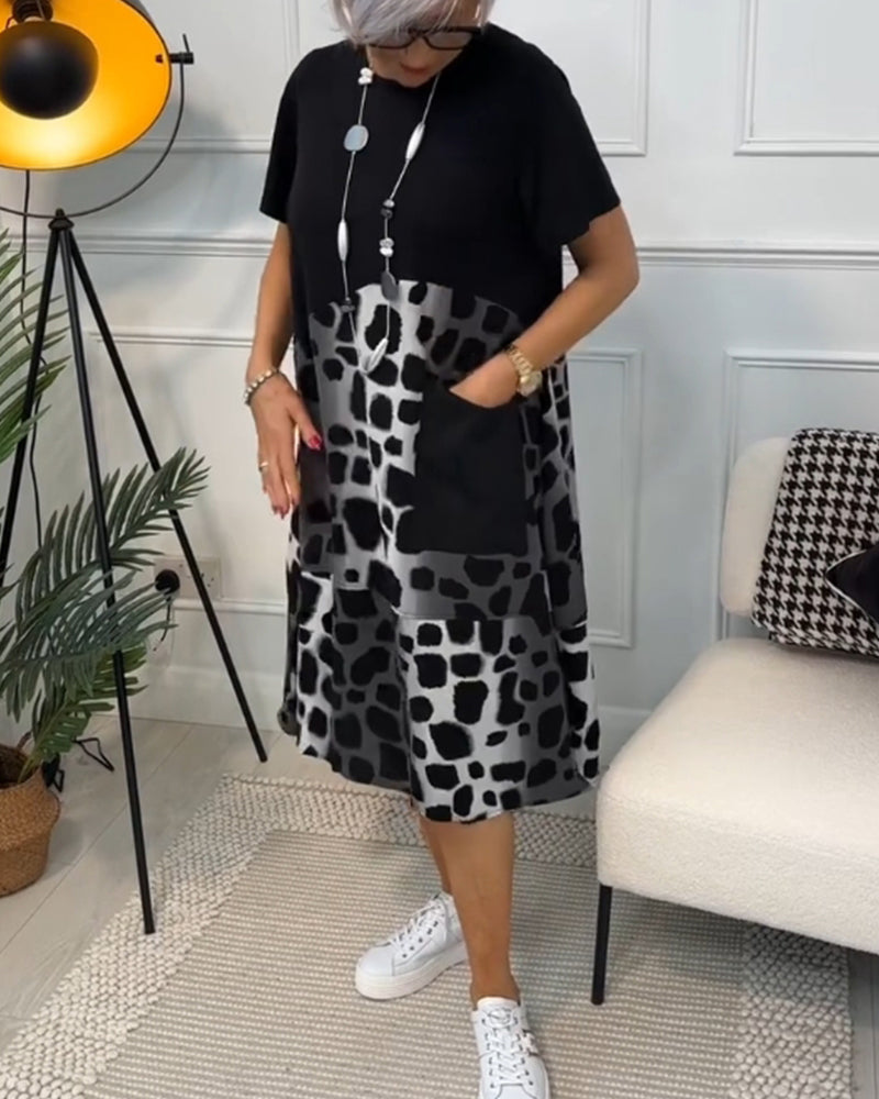 Levoire | Robe À Manches Courtes Avec Col Rond