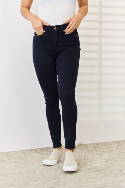 Levoire | Jeans Skinny Noirs Teintés Avec Contrôle Du Ventre