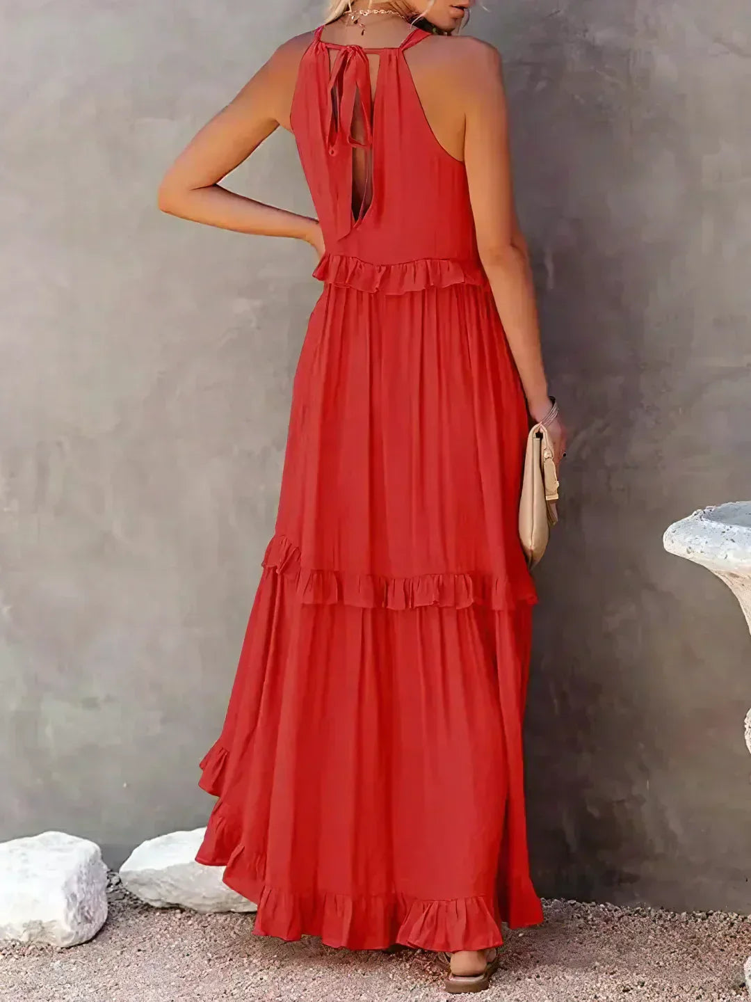 Levoire | Robe Maxi Volant À Bretelles