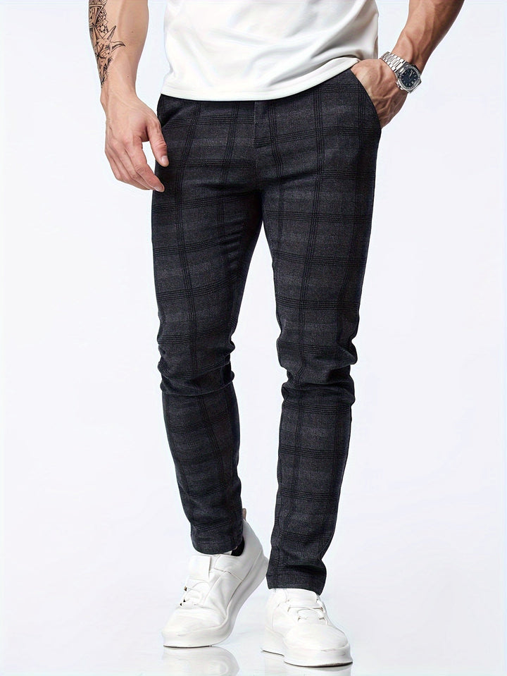 Levoire | Pantalons Décontractés Slim Fit À Motifs Pour Hommes