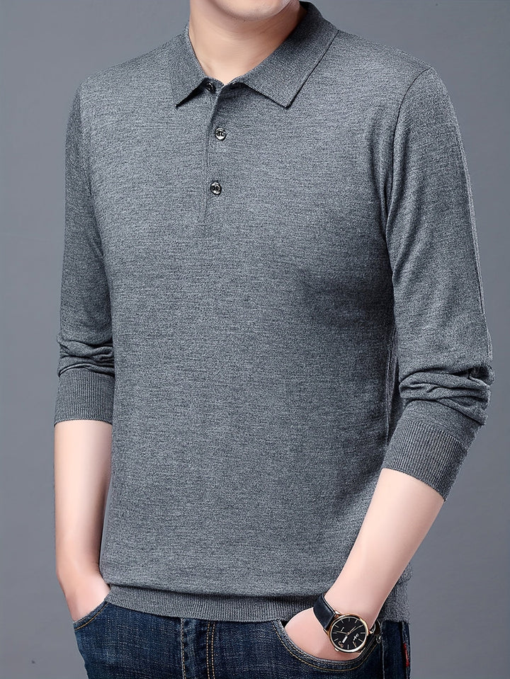 Levoire | Rento Tricoté Pull Homme En Laine Avec Revers Dans Une Couleur Non Combinée