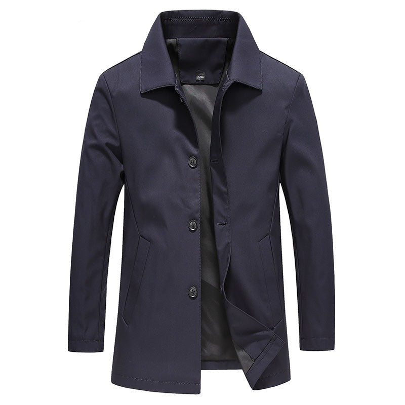 Levoire | Manteau Trench Élégant Pour Hommes Avec Des Boutons Bleu