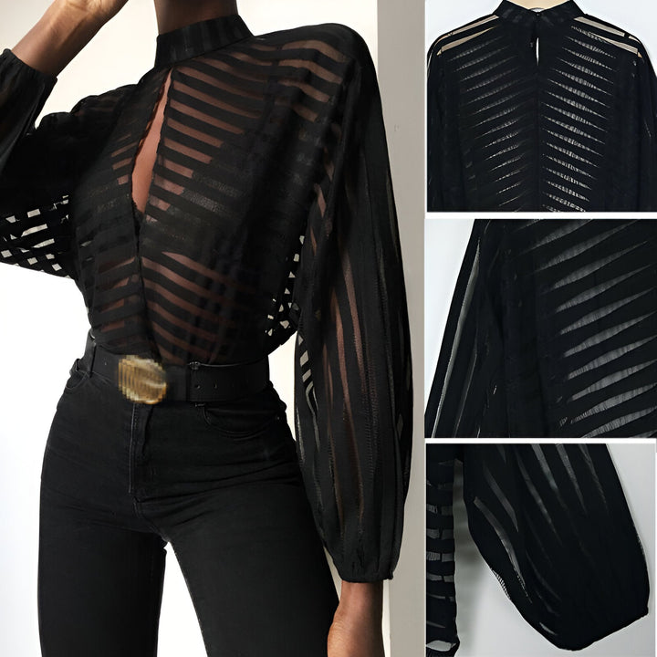 Levoire | Blouse Séduisante En Maille Transparente
