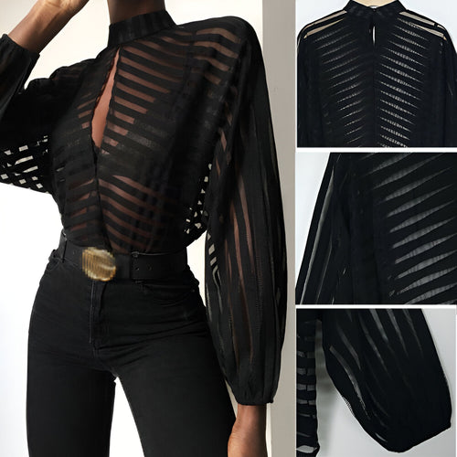 Levoire | Blouse Séduisante En Maille Transparente