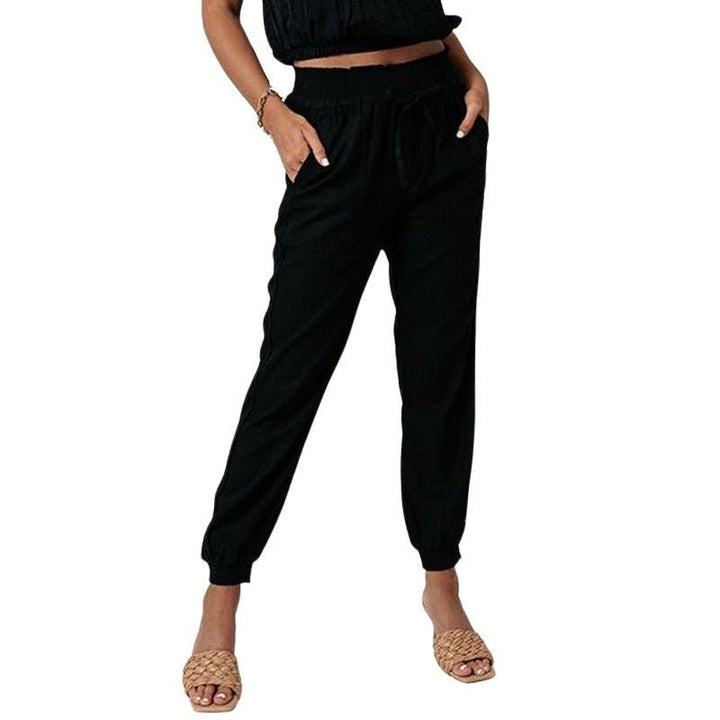 Levoire | Pantalon Harem Femme Confort Large Tendance Noir