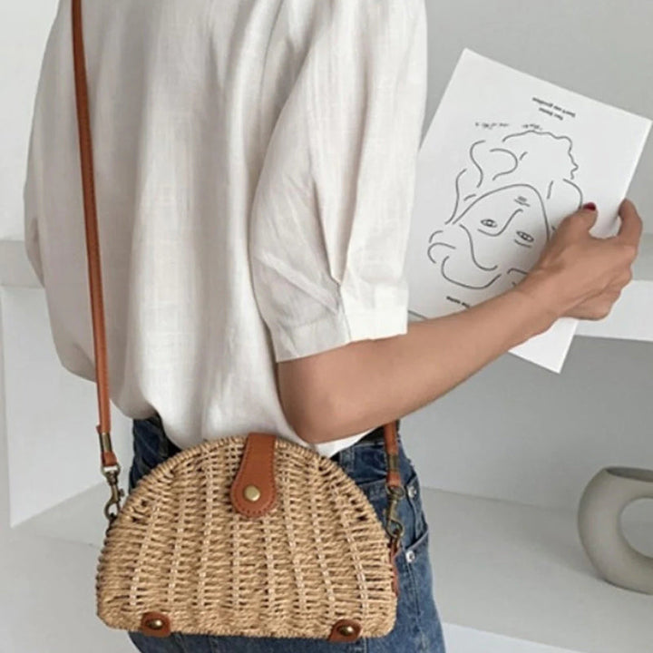 Levoire | Sac En Paille Demi-Ronde