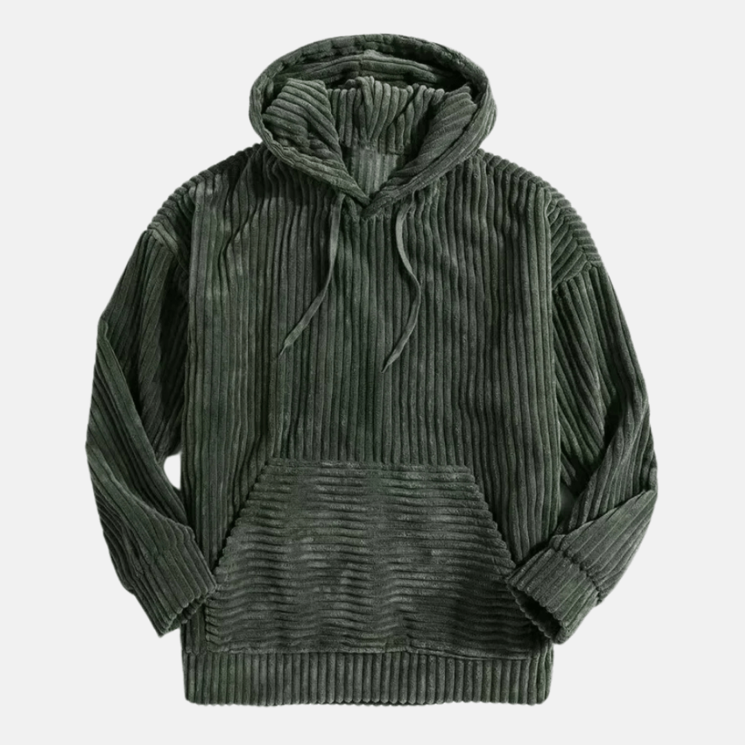 Levoire | Veste à capuche en velours côtelé pour hommes Pratique et à la mode Vert