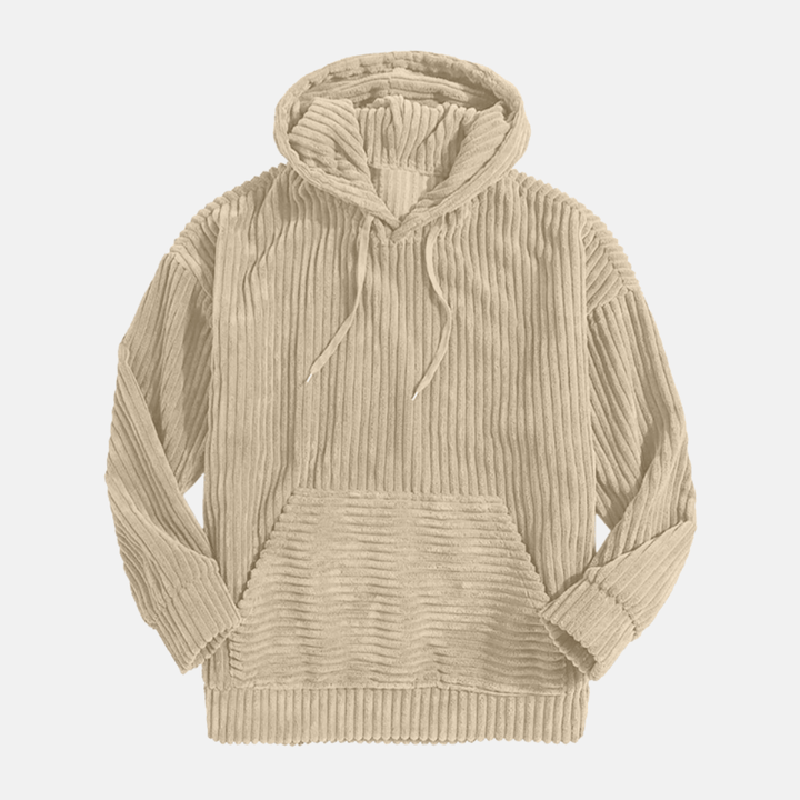 Levoire | Veste à capuche en velours côtelé pour hommes Pratique et à la mode Beige